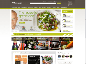 Waitrose, homepage March 2011